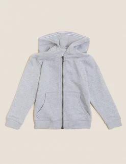 M&S Collection Jumpers Cotton Rich Plain Hoodie (2-7 Yrs) -Outlet The Tidy Tots Store SD 04 T88 4500B T0 X EC 90