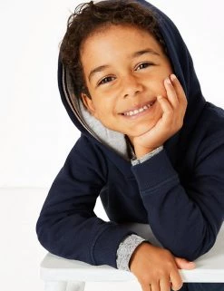 M&S Collection Jumpers Cotton Rich Pullover Hoodies (2-7 Yrs) -Outlet The Tidy Tots Store SD 04 T88 5700B F0 X EC 1