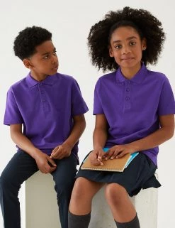 M&S Collection Polo-shirts Unisex Pure Cotton Polo Shirt (2-16 Yrs) -Outlet The Tidy Tots Store SD 04 T93 1782 D0 X EC 0