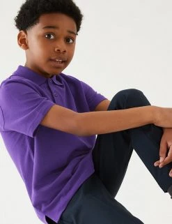 M&S Collection Polo-shirts Unisex Pure Cotton Polo Shirt (2-16 Yrs) -Outlet The Tidy Tots Store SD 04 T93 1782 D0 X EC 1