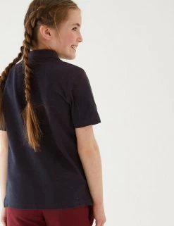 M&S Collection Polo-shirts Unisex Pure Cotton Polo Shirt (2-16 Yrs) -Outlet The Tidy Tots Store SD 04 T93 1782 F3 X EC 4