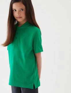 M&S Collection Polo-shirts Unisex Pure Cotton Polo Shirt (2-16 Yrs) -Outlet The Tidy Tots Store SD 04 T93 1782 KF X EC 2