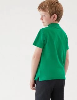 M&S Collection Polo-shirts Unisex Pure Cotton Polo Shirt (2-16 Yrs) -Outlet The Tidy Tots Store SD 04 T93 1782 KF X EC 3