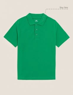 M&S Collection Polo-shirts Unisex Pure Cotton Polo Shirt (2-16 Yrs) -Outlet The Tidy Tots Store SD 04 T93 1782 KF X EC 90