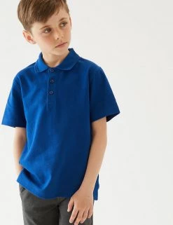 M&S Collection Polo-shirts Unisex Pure Cotton Polo Shirt (2-16 Yrs) -Outlet The Tidy Tots Store SD 04 T93 1782 RA X EC 2