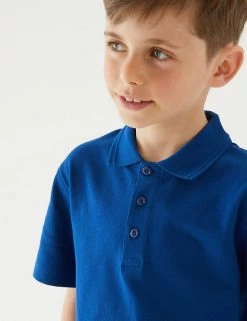 M&S Collection Polo-shirts Unisex Pure Cotton Polo Shirt (2-16 Yrs) -Outlet The Tidy Tots Store SD 04 T93 1782 RA X EC 3