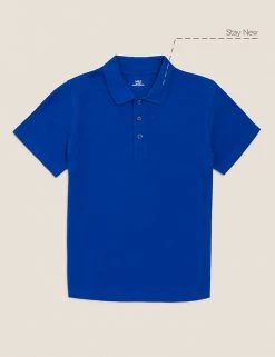 M&S Collection Polo-shirts Unisex Pure Cotton Polo Shirt (2-16 Yrs) -Outlet The Tidy Tots Store SD 04 T93 1782 RA X EC 90