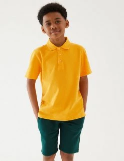 M&S Collection Polo-shirts Unisex Pure Cotton Polo Shirt (2-16 Yrs) -Outlet The Tidy Tots Store SD 04 T93 1782 S0 X EC 1