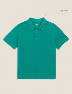 M&S Collection Polo-shirts Unisex Pure Cotton Polo Shirt (2-16 Yrs) -Outlet The Tidy Tots Store SD 04 T93 1782 XS X EC 90