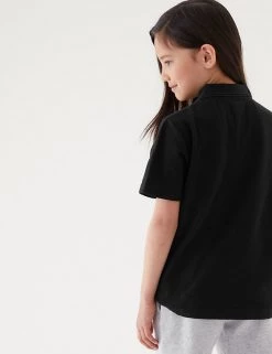 M&S Collection Polo-shirts Unisex Pure Cotton Polo Shirt (2-16 Yrs) -Outlet The Tidy Tots Store SD 04 T93 1782 Y0 X EC 3