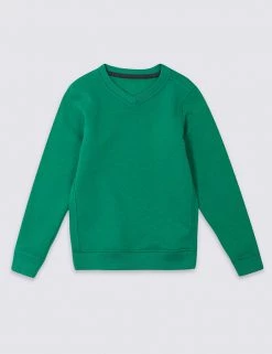 M&S Collection Jumpers Unisex V Neck Sweatshirt (2-16 Yrs) -Outlet The Tidy Tots Store SD 04 T93 1811 KF X EC 90