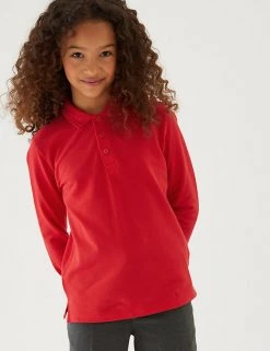 Polo-shirts Unisex Long Sleeve Polo Shirt (2-16 Yrs) -Outlet The Tidy Tots Store SD 04 T93 2081 B0 X EC 1