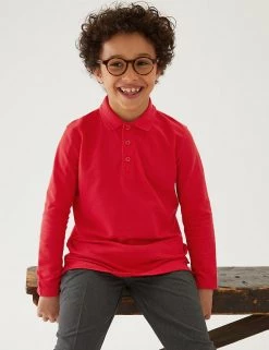 Polo-shirts Unisex Long Sleeve Polo Shirt (2-16 Yrs) -Outlet The Tidy Tots Store SD 04 T93 2081 B0 X EC 2