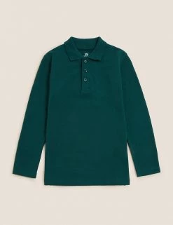 Polo-shirts Unisex Long Sleeve Polo Shirt (2-16 Yrs) -Outlet The Tidy Tots Store SD 04 T93 2081 EE X EC 90