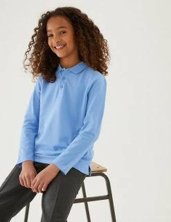 Polo-shirts Unisex Long Sleeve Polo Shirt (2-16 Yrs) -Outlet The Tidy Tots Store SD 04 T93 2081 QE X EC 1