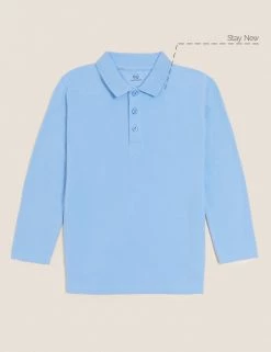 Polo-shirts Unisex Long Sleeve Polo Shirt (2-16 Yrs) -Outlet The Tidy Tots Store SD 04 T93 2081 QE X EC 90
