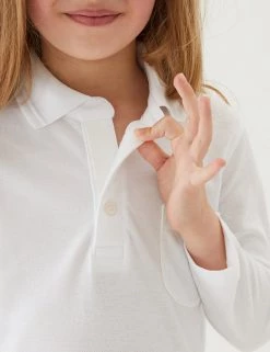 Polo-shirts Unisex Long Sleeve Polo Shirt (2-16 Yrs) -Outlet The Tidy Tots Store SD 04 T93 2081 Z0 X EC 3