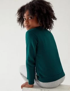 M&S Collection Jumpers Cotton Unisex V-Neck Sweatshirt (2-16 Yrs) -Outlet The Tidy Tots Store SD 04 T93 2275 EE X EC 3