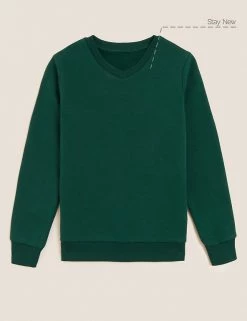 M&S Collection Jumpers Cotton Unisex V-Neck Sweatshirt (2-16 Yrs) -Outlet The Tidy Tots Store SD 04 T93 2275 EE X EC 90