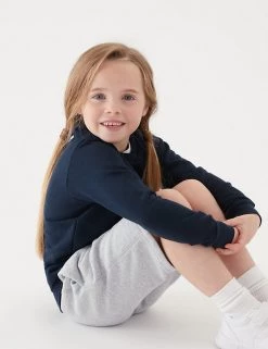 M&S Collection Jumpers Cotton Unisex V-Neck Sweatshirt (2-16 Yrs) -Outlet The Tidy Tots Store SD 04 T93 2275 F3 X EC 2