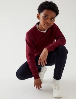 M&S Collection Jumpers Cotton Unisex V-Neck Sweatshirt (2-16 Yrs) -Outlet The Tidy Tots Store SD 04 T93 2275 XM X EC 1