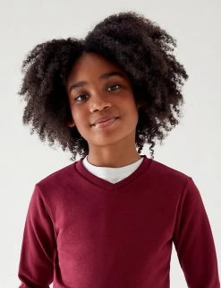 M&S Collection Jumpers Cotton Unisex V-Neck Sweatshirt (2-16 Yrs) -Outlet The Tidy Tots Store SD 04 T93 2275 XM X EC 2