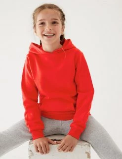 M&S Collection Jumpers Unisex Cotton Hooded Sweatshirt (2-18 Yrs) -Outlet The Tidy Tots Store SD 04 T93 2276 B0 X EC 2