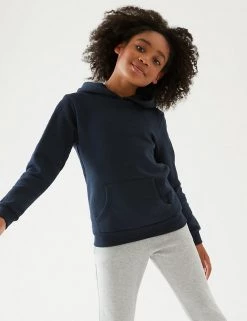 M&S Collection Jumpers Unisex Cotton Hooded Sweatshirt (2-18 Yrs) -Outlet The Tidy Tots Store SD 04 T93 2276 F3 X EC 1