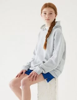 M&S Collection Jumpers Unisex Cotton Hooded Sweatshirt (2-18 Yrs) -Outlet The Tidy Tots Store SD 04 T93 2276 UT X EC 1