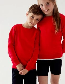 M&S Collection Jumpers School Unisex Cotton Regular Fit Sweatshirt (2-16 Yrs) -Outlet The Tidy Tots Store SD 04 T93 2278 B0 X EC 0