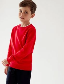 M&S Collection Jumpers School Unisex Cotton Regular Fit Sweatshirt (2-16 Yrs) -Outlet The Tidy Tots Store SD 04 T93 2278 B0 X EC 1