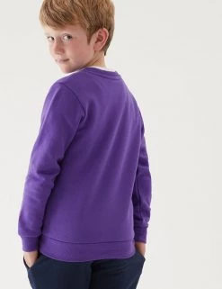 M&S Collection Jumpers School Unisex Cotton Regular Fit Sweatshirt (2-16 Yrs) -Outlet The Tidy Tots Store SD 04 T93 2278 D0 X EC 3