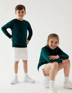 M&S Collection Jumpers School Unisex Cotton Regular Fit Sweatshirt (2-16 Yrs) -Outlet The Tidy Tots Store SD 04 T93 2278 EE X EC 0