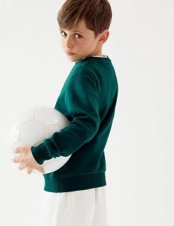 M&S Collection Jumpers School Unisex Cotton Regular Fit Sweatshirt (2-16 Yrs) -Outlet The Tidy Tots Store SD 04 T93 2278 EE X EC 3