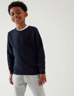 M&S Collection Jumpers School Unisex Cotton Regular Fit Sweatshirt (2-16 Yrs) -Outlet The Tidy Tots Store SD 04 T93 2278 F3 X EC 1