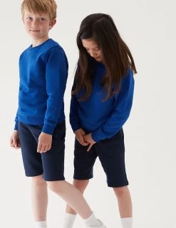 M&S Collection Jumpers School Unisex Cotton Regular Fit Sweatshirt (2-16 Yrs) -Outlet The Tidy Tots Store SD 04 T93 2278 RA X EC 0