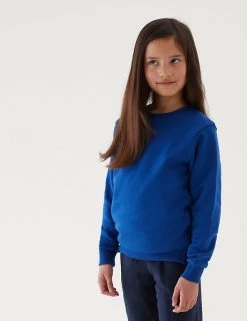 M&S Collection Jumpers School Unisex Cotton Regular Fit Sweatshirt (2-16 Yrs) -Outlet The Tidy Tots Store SD 04 T93 2278 RA X EC 1