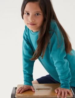 M&S Collection Jumpers School Unisex Cotton Regular Fit Sweatshirt (2-16 Yrs) -Outlet The Tidy Tots Store SD 04 T93 2278 XS X EC 1