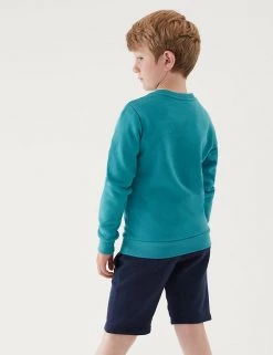 M&S Collection Jumpers School Unisex Cotton Regular Fit Sweatshirt (2-16 Yrs) -Outlet The Tidy Tots Store SD 04 T93 2278 XS X EC 3