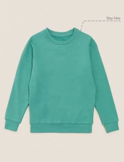 M&S Collection Jumpers School Unisex Cotton Regular Fit Sweatshirt (2-16 Yrs) -Outlet The Tidy Tots Store SD 04 T93 2278 XS X EC 90