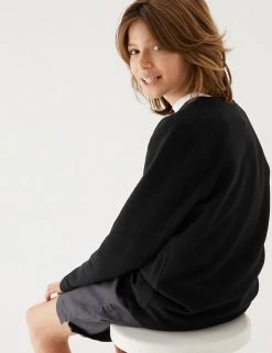 M&S Collection Jumpers School Unisex Cotton Regular Fit Sweatshirt (2-16 Yrs) -Outlet The Tidy Tots Store SD 04 T93 2278 Y0 X EC 3