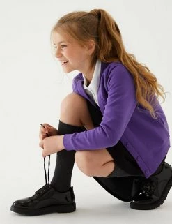 M&S Collection Cardigans Girls' Cotton Regular Fit School Cardigan (2-16 Yrs) -Outlet The Tidy Tots Store SD 04 T93 2279 D0 X EC 0