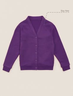 M&S Collection Cardigans Girls' Cotton Regular Fit School Cardigan (2-16 Yrs) -Outlet The Tidy Tots Store SD 04 T93 2279 D0 X EC 90