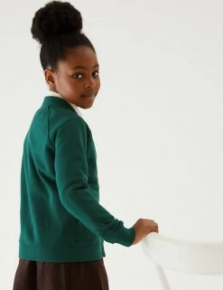 M&S Collection Cardigans Girls' Cotton Regular Fit School Cardigan (2-16 Yrs) -Outlet The Tidy Tots Store SD 04 T93 2279 EE X EC 2