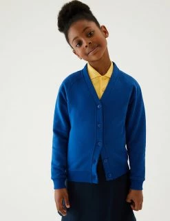 M&S Collection Cardigans Girls' Cotton Regular Fit School Cardigan (2-16 Yrs) -Outlet The Tidy Tots Store SD 04 T93 2279 RA X EC 0