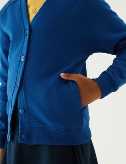 M&S Collection Cardigans Girls' Cotton Regular Fit School Cardigan (2-16 Yrs) -Outlet The Tidy Tots Store SD 04 T93 2279 RA X EC 1