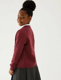 M&S Collection Cardigans Girls' Cotton Regular Fit School Cardigan (2-16 Yrs) -Outlet The Tidy Tots Store SD 04 T93 2279 XM X EC 2