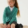 M&S Collection Cardigans Girls' Cotton Regular Fit School Cardigan (2-16 Yrs) -Outlet The Tidy Tots Store SD 04 T93 2279 XS X EC 0