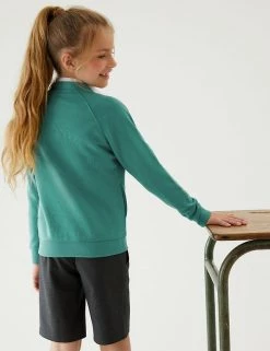 M&S Collection Cardigans Girls' Cotton Regular Fit School Cardigan (2-16 Yrs) -Outlet The Tidy Tots Store SD 04 T93 2279 XS X EC 2