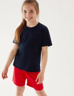 M&S Collection PE Kit Unisex Pure Cotton T-Shirt (2-16 Yrs) -Outlet The Tidy Tots Store SD 04 T93 2760 F3 X EC 2